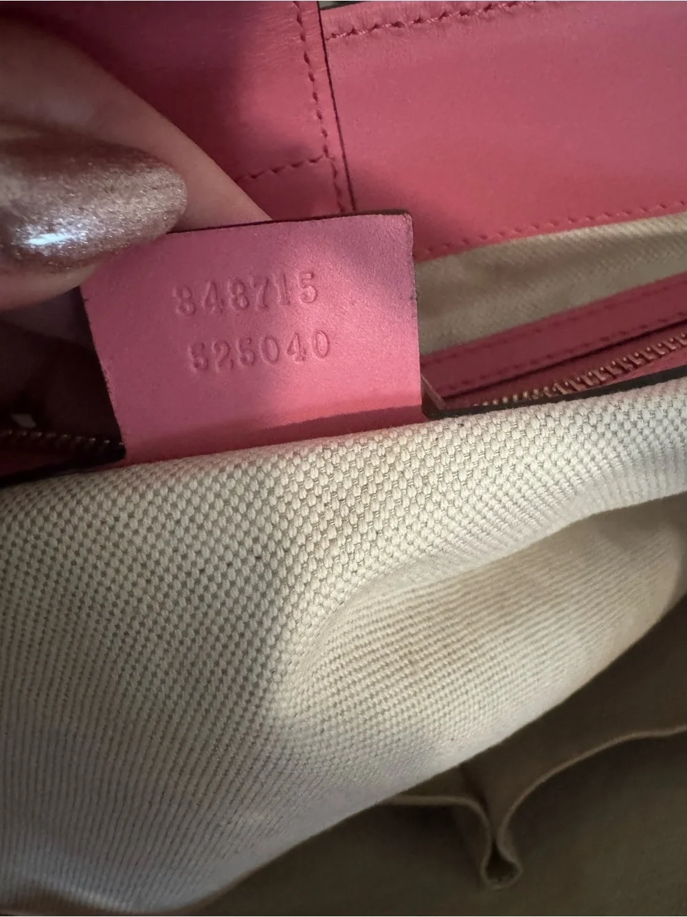 Gucci Denim Tote with Pink Leather Trim